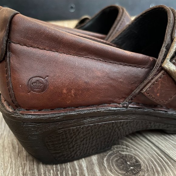 Brown Leather Clogs - Picture 2 of 5